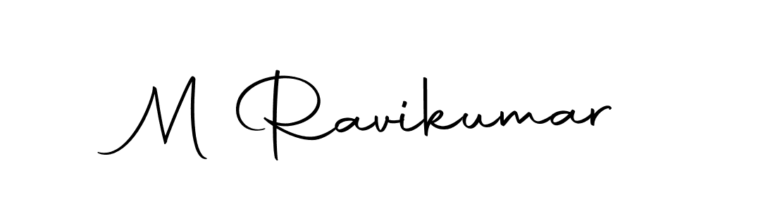 How to make M Ravikumar name signature. Use Autography-DOLnW style for creating short signs online. This is the latest handwritten sign. M Ravikumar signature style 10 images and pictures png