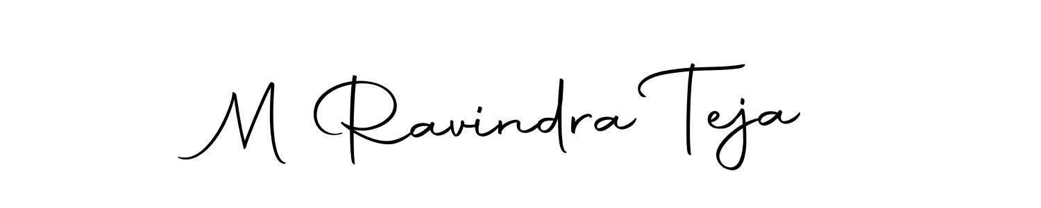 You can use this online signature creator to create a handwritten signature for the name M Ravindra Teja. This is the best online autograph maker. M Ravindra Teja signature style 10 images and pictures png