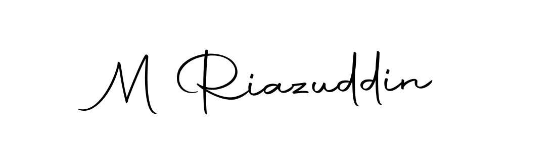 Design your own signature with our free online signature maker. With this signature software, you can create a handwritten (Autography-DOLnW) signature for name M Riazuddin. M Riazuddin signature style 10 images and pictures png