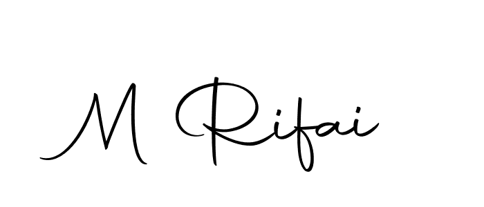 You should practise on your own different ways (Autography-DOLnW) to write your name (M Rifai) in signature. don't let someone else do it for you. M Rifai signature style 10 images and pictures png