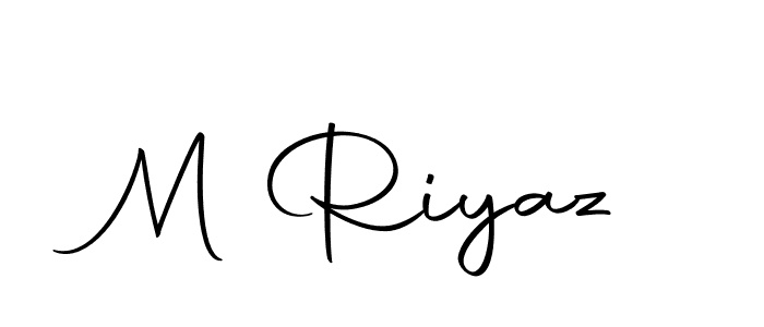 Design your own signature with our free online signature maker. With this signature software, you can create a handwritten (Autography-DOLnW) signature for name M Riyaz. M Riyaz signature style 10 images and pictures png