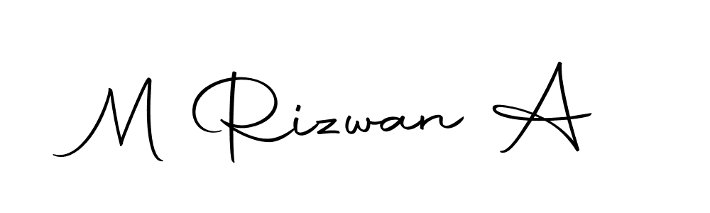 Use a signature maker to create a handwritten signature online. With this signature software, you can design (Autography-DOLnW) your own signature for name M Rizwan A. M Rizwan A signature style 10 images and pictures png