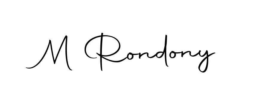 Create a beautiful signature design for name M Rondony. With this signature (Autography-DOLnW) fonts, you can make a handwritten signature for free. M Rondony signature style 10 images and pictures png