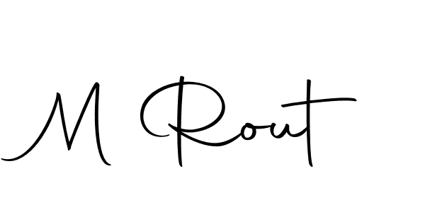 Design your own signature with our free online signature maker. With this signature software, you can create a handwritten (Autography-DOLnW) signature for name M Rout. M Rout signature style 10 images and pictures png