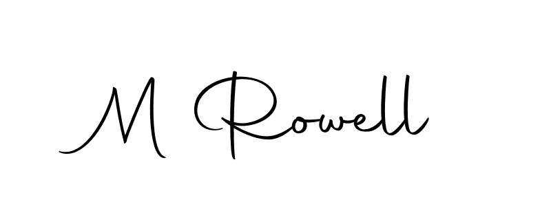 Make a beautiful signature design for name M Rowell. With this signature (Autography-DOLnW) style, you can create a handwritten signature for free. M Rowell signature style 10 images and pictures png