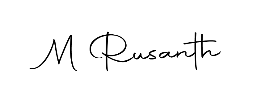 Similarly Autography-DOLnW is the best handwritten signature design. Signature creator online .You can use it as an online autograph creator for name M Rusanth. M Rusanth signature style 10 images and pictures png