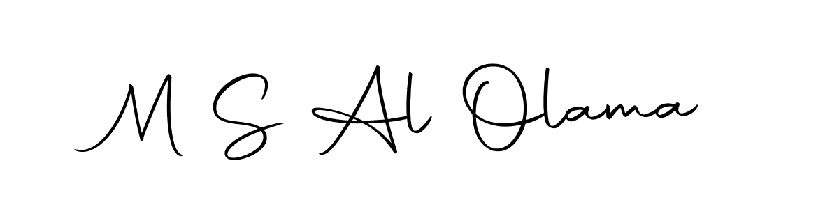 Make a beautiful signature design for name M S Al Olama. With this signature (Autography-DOLnW) style, you can create a handwritten signature for free. M S Al Olama signature style 10 images and pictures png
