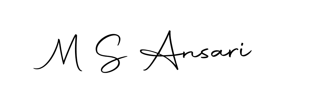 Make a beautiful signature design for name M S Ansari. With this signature (Autography-DOLnW) style, you can create a handwritten signature for free. M S Ansari signature style 10 images and pictures png