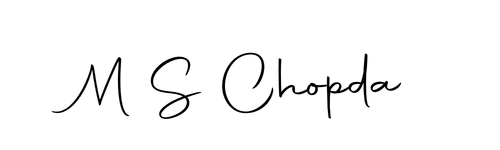 Make a beautiful signature design for name M S Chopda. With this signature (Autography-DOLnW) style, you can create a handwritten signature for free. M S Chopda signature style 10 images and pictures png