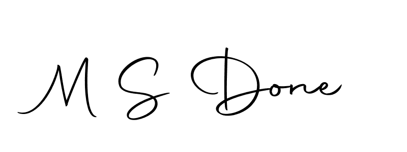 Make a beautiful signature design for name M S Done. With this signature (Autography-DOLnW) style, you can create a handwritten signature for free. M S Done signature style 10 images and pictures png