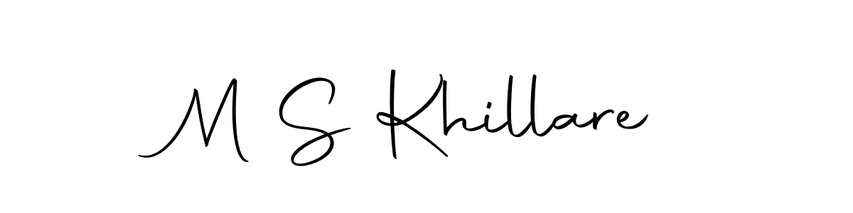 Use a signature maker to create a handwritten signature online. With this signature software, you can design (Autography-DOLnW) your own signature for name M S Khillare. M S Khillare signature style 10 images and pictures png