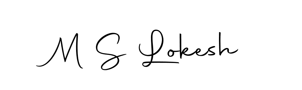 Make a beautiful signature design for name M S Lokesh. With this signature (Autography-DOLnW) style, you can create a handwritten signature for free. M S Lokesh signature style 10 images and pictures png