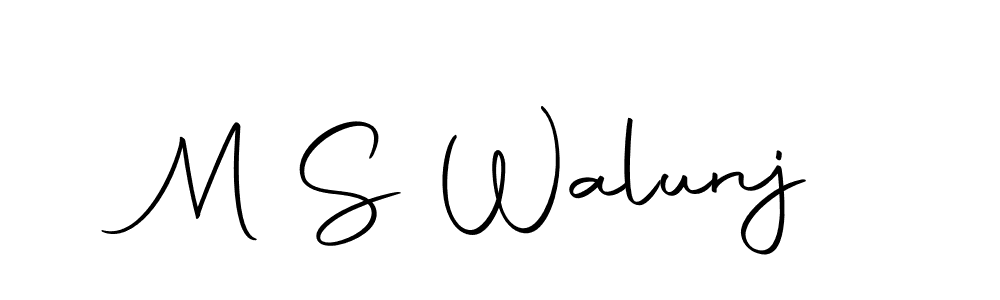 M S Walunj stylish signature style. Best Handwritten Sign (Autography-DOLnW) for my name. Handwritten Signature Collection Ideas for my name M S Walunj. M S Walunj signature style 10 images and pictures png