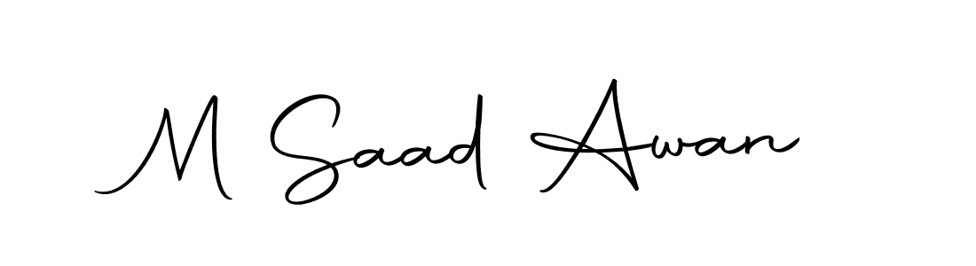 Make a beautiful signature design for name M Saad Awan. Use this online signature maker to create a handwritten signature for free. M Saad Awan signature style 10 images and pictures png