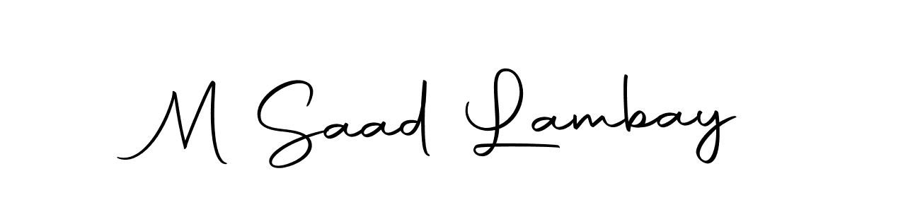 You can use this online signature creator to create a handwritten signature for the name M Saad Lambay. This is the best online autograph maker. M Saad Lambay signature style 10 images and pictures png