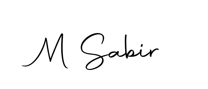 The best way (Autography-DOLnW) to make a short signature is to pick only two or three words in your name. The name M Sabir include a total of six letters. For converting this name. M Sabir signature style 10 images and pictures png