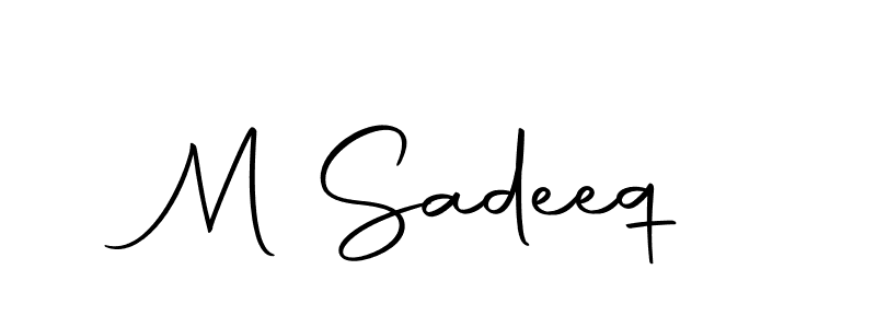 Make a short M Sadeeq signature style. Manage your documents anywhere anytime using Autography-DOLnW. Create and add eSignatures, submit forms, share and send files easily. M Sadeeq signature style 10 images and pictures png