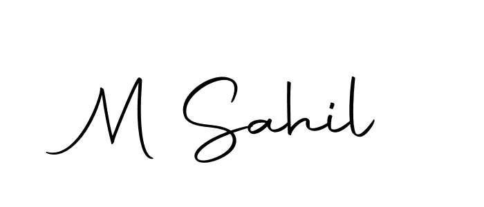 The best way (Autography-DOLnW) to make a short signature is to pick only two or three words in your name. The name M Sahil include a total of six letters. For converting this name. M Sahil signature style 10 images and pictures png