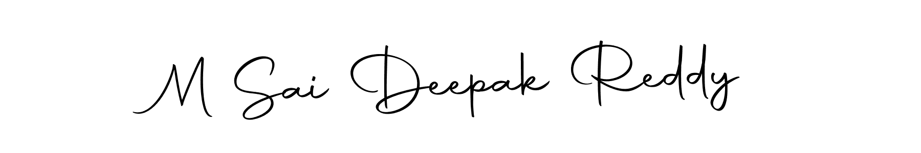 Design your own signature with our free online signature maker. With this signature software, you can create a handwritten (Autography-DOLnW) signature for name M Sai Deepak Reddy. M Sai Deepak Reddy signature style 10 images and pictures png