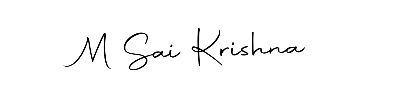 You can use this online signature creator to create a handwritten signature for the name M Sai Krishna. This is the best online autograph maker. M Sai Krishna signature style 10 images and pictures png