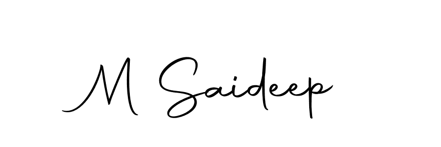 Also we have M Saideep name is the best signature style. Create professional handwritten signature collection using Autography-DOLnW autograph style. M Saideep signature style 10 images and pictures png