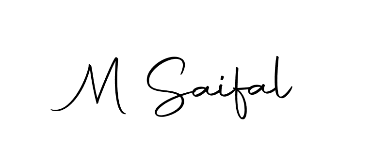 You should practise on your own different ways (Autography-DOLnW) to write your name (M Saifal) in signature. don't let someone else do it for you. M Saifal signature style 10 images and pictures png