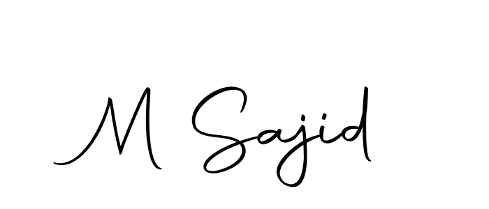 Make a beautiful signature design for name M Sajid. Use this online signature maker to create a handwritten signature for free. M Sajid signature style 10 images and pictures png