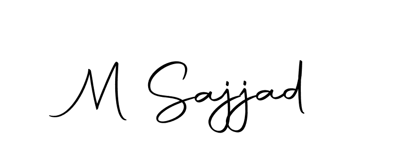 Make a beautiful signature design for name M Sajjad. Use this online signature maker to create a handwritten signature for free. M Sajjad signature style 10 images and pictures png