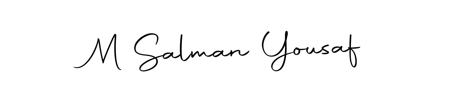 The best way (Autography-DOLnW) to make a short signature is to pick only two or three words in your name. The name M Salman Yousaf include a total of six letters. For converting this name. M Salman Yousaf signature style 10 images and pictures png