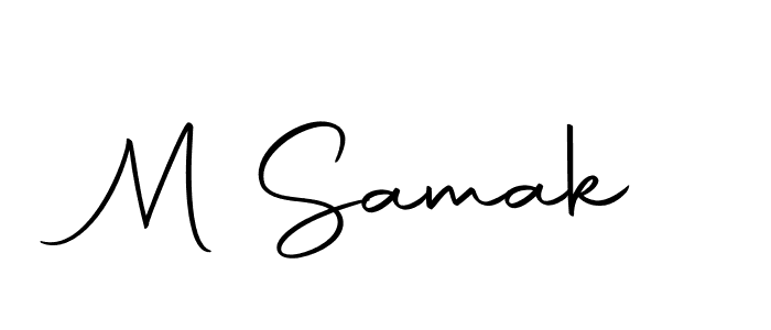 M Samak stylish signature style. Best Handwritten Sign (Autography-DOLnW) for my name. Handwritten Signature Collection Ideas for my name M Samak. M Samak signature style 10 images and pictures png