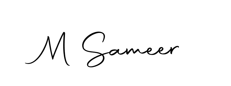 Use a signature maker to create a handwritten signature online. With this signature software, you can design (Autography-DOLnW) your own signature for name M Sameer. M Sameer signature style 10 images and pictures png