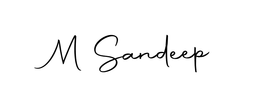 Design your own signature with our free online signature maker. With this signature software, you can create a handwritten (Autography-DOLnW) signature for name M Sandeep. M Sandeep signature style 10 images and pictures png