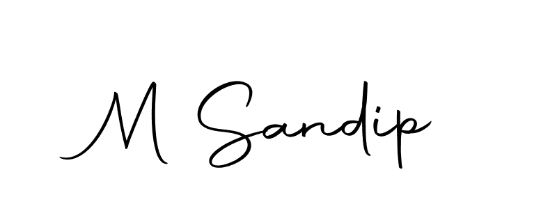 Also we have M Sandip name is the best signature style. Create professional handwritten signature collection using Autography-DOLnW autograph style. M Sandip signature style 10 images and pictures png