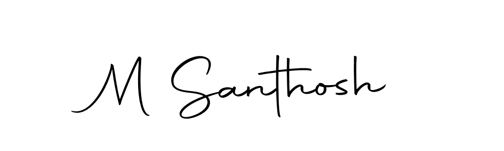 How to make M Santhosh signature? Autography-DOLnW is a professional autograph style. Create handwritten signature for M Santhosh name. M Santhosh signature style 10 images and pictures png