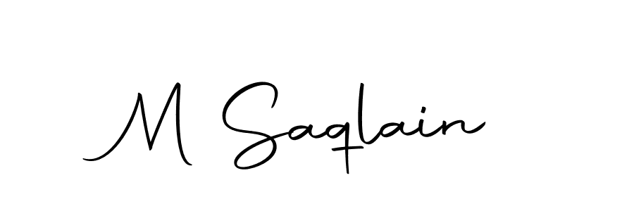 Design your own signature with our free online signature maker. With this signature software, you can create a handwritten (Autography-DOLnW) signature for name M Saqlain. M Saqlain signature style 10 images and pictures png