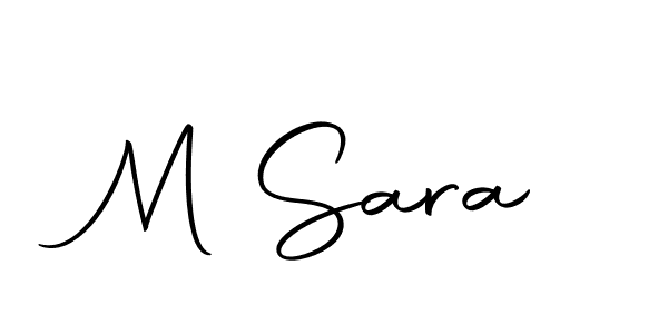 How to make M Sara name signature. Use Autography-DOLnW style for creating short signs online. This is the latest handwritten sign. M Sara signature style 10 images and pictures png