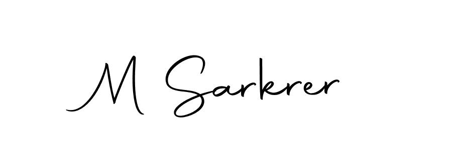 Use a signature maker to create a handwritten signature online. With this signature software, you can design (Autography-DOLnW) your own signature for name M Sarkrer. M Sarkrer signature style 10 images and pictures png