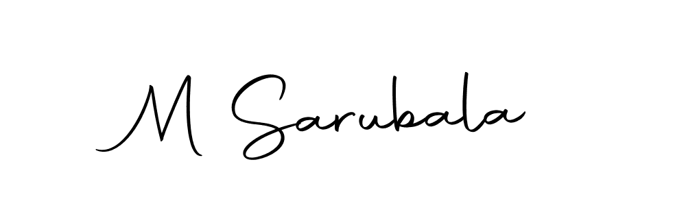 Make a beautiful signature design for name M Sarubala. With this signature (Autography-DOLnW) style, you can create a handwritten signature for free. M Sarubala signature style 10 images and pictures png