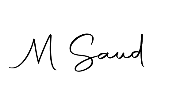 Use a signature maker to create a handwritten signature online. With this signature software, you can design (Autography-DOLnW) your own signature for name M Saud. M Saud signature style 10 images and pictures png