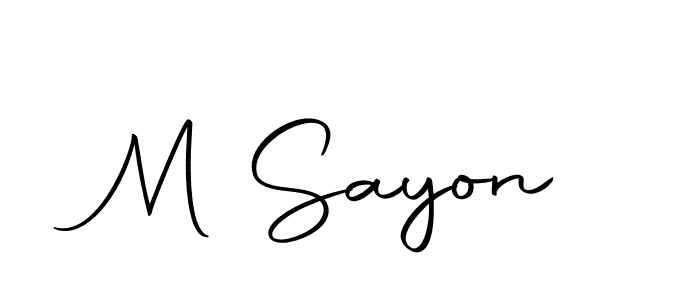 How to make M Sayon name signature. Use Autography-DOLnW style for creating short signs online. This is the latest handwritten sign. M Sayon signature style 10 images and pictures png