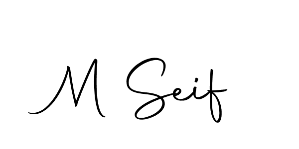 How to make M Seif name signature. Use Autography-DOLnW style for creating short signs online. This is the latest handwritten sign. M Seif signature style 10 images and pictures png