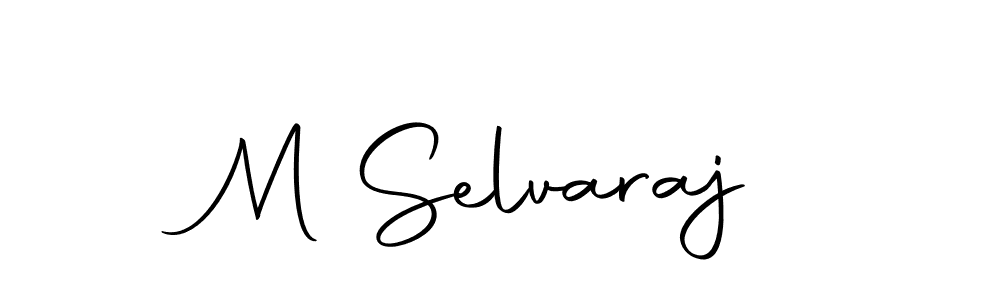 Use a signature maker to create a handwritten signature online. With this signature software, you can design (Autography-DOLnW) your own signature for name M Selvaraj. M Selvaraj signature style 10 images and pictures png