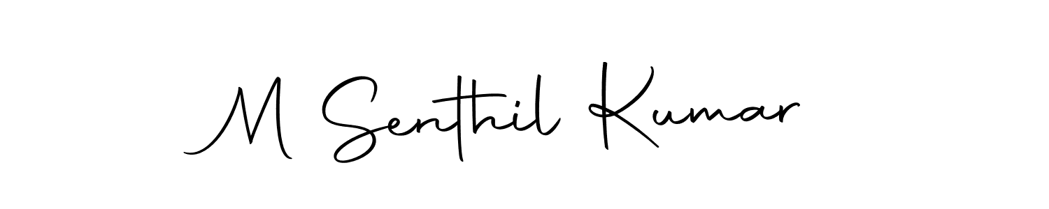 Make a beautiful signature design for name M Senthil Kumar. With this signature (Autography-DOLnW) style, you can create a handwritten signature for free. M Senthil Kumar signature style 10 images and pictures png