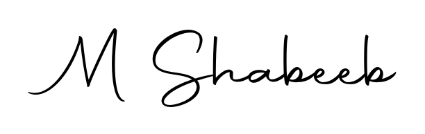 Create your official email sign-off with M Shabeeb name in Autography-DOLnW style. Crisp, clean, and perfectly legible across all screens. M Shabeeb signature style 10 images and pictures png
