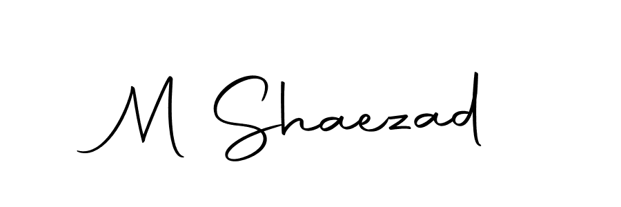 Create a beautiful signature design for name M Shaezad. With this signature (Autography-DOLnW) fonts, you can make a handwritten signature for free. M Shaezad signature style 10 images and pictures png