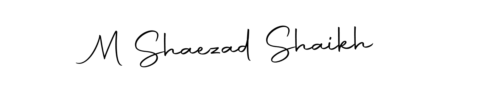 How to make M Shaezad Shaikh name signature. Use Autography-DOLnW style for creating short signs online. This is the latest handwritten sign. M Shaezad Shaikh signature style 10 images and pictures png