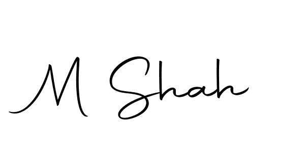 Create a beautiful signature design for name M Shah. With this signature (Autography-DOLnW) fonts, you can make a handwritten signature for free. M Shah signature style 10 images and pictures png