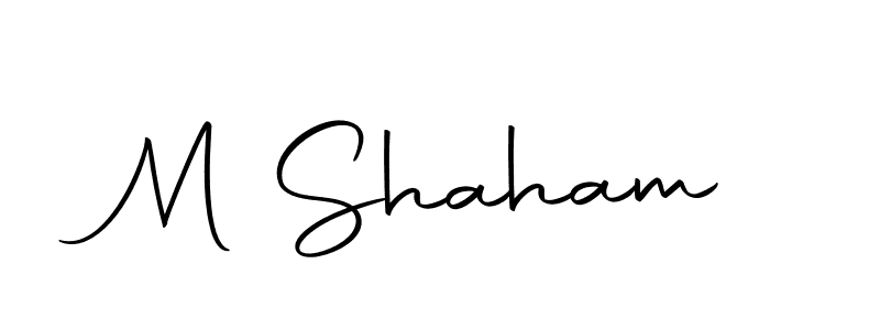 Make a beautiful signature design for name M Shaham. Use this online signature maker to create a handwritten signature for free. M Shaham signature style 10 images and pictures png