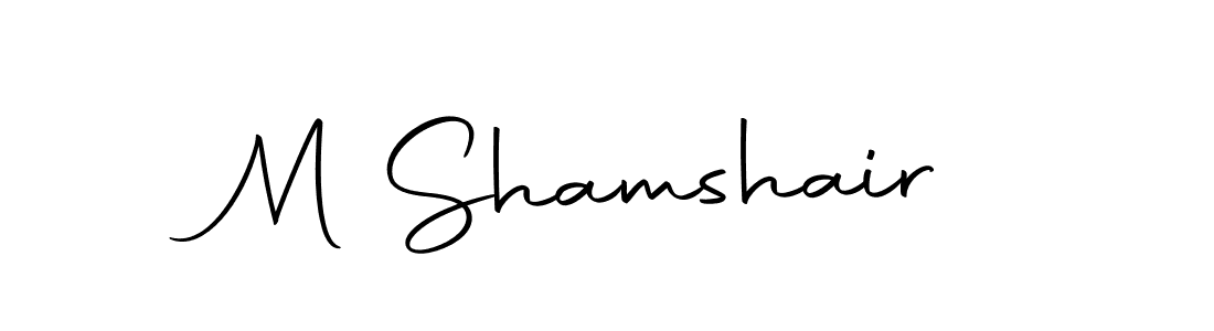 How to make M Shamshair name signature. Use Autography-DOLnW style for creating short signs online. This is the latest handwritten sign. M Shamshair signature style 10 images and pictures png