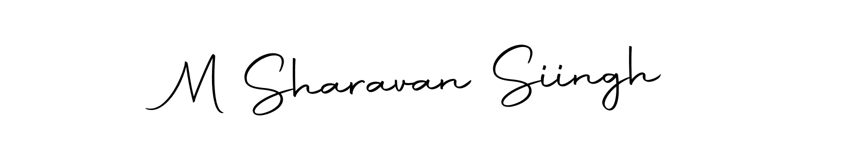 Make a beautiful signature design for name M Sharavan Siingh. With this signature (Autography-DOLnW) style, you can create a handwritten signature for free. M Sharavan Siingh signature style 10 images and pictures png